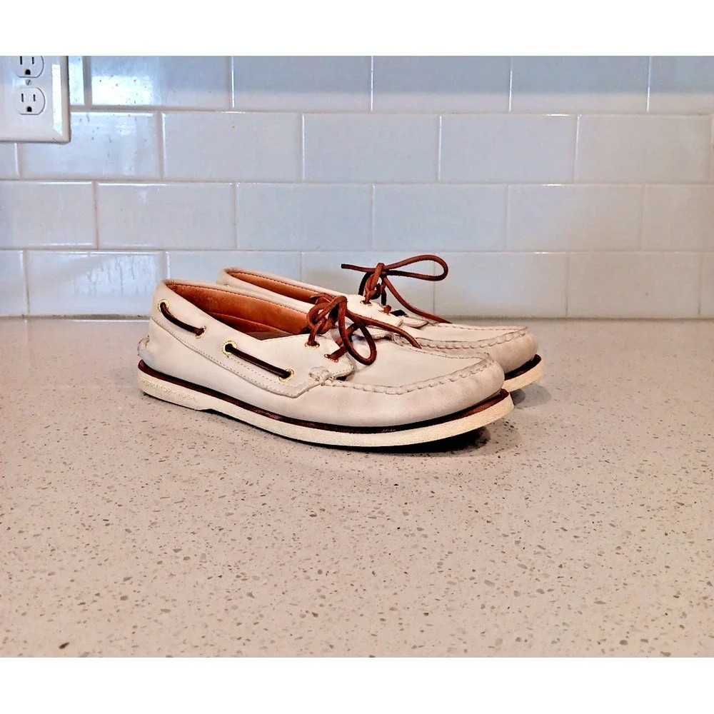 Sperry Mens Gold Cup Ivory Size 9.5M